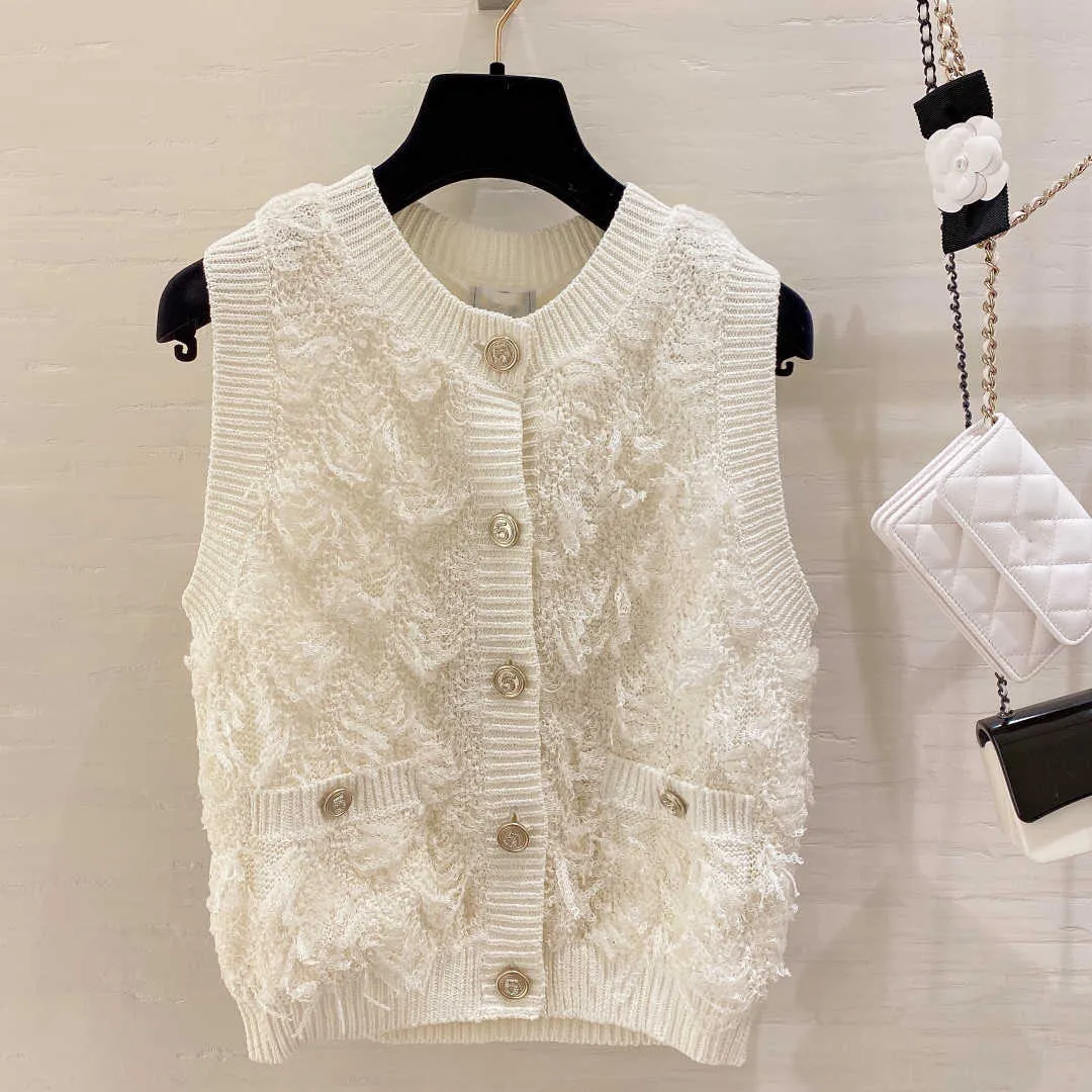Designer di marca Cardigan bianco Mujer Allentato Casual O-Collo Nappa Maglione lavorato a maglia Donna Moda coreana Autunno Inverno Vestiti 210805