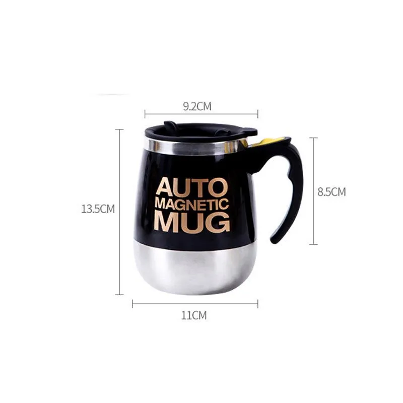 Canecas Automática Auto Agitação Caneca Magnética USB Recarregável Criativo Aço Inoxidável Café Leite Misturador Liquidificador Preguiçoso Thermal244c