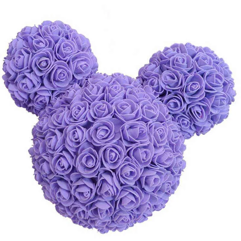 1 Stück Modellierung Polystyrol Styropor weiß Schaum Mickey Form Rose Blumen für Valentinstag Geschenke Weihnachten Party Dekoration 220114