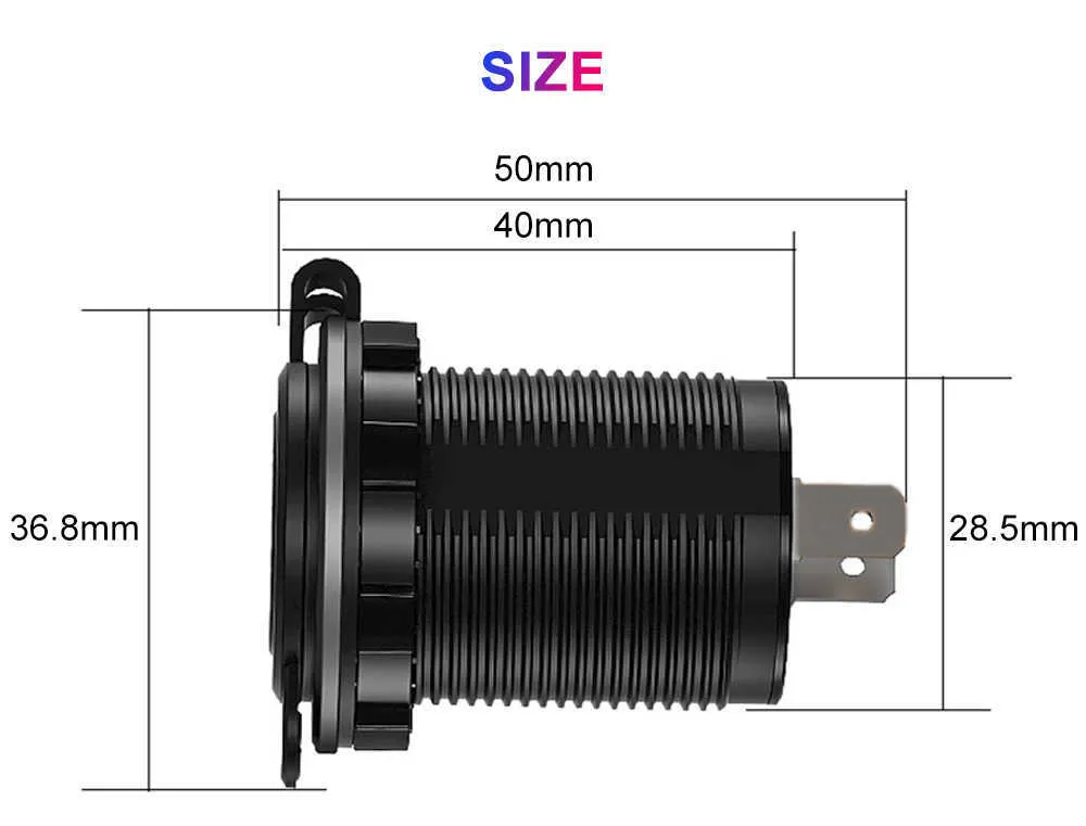 Ny 120W bil cigarettändare socket universal 12v motorcykel lastbil vanbåt vattentät för laddare luftkompressor dammsugare bil