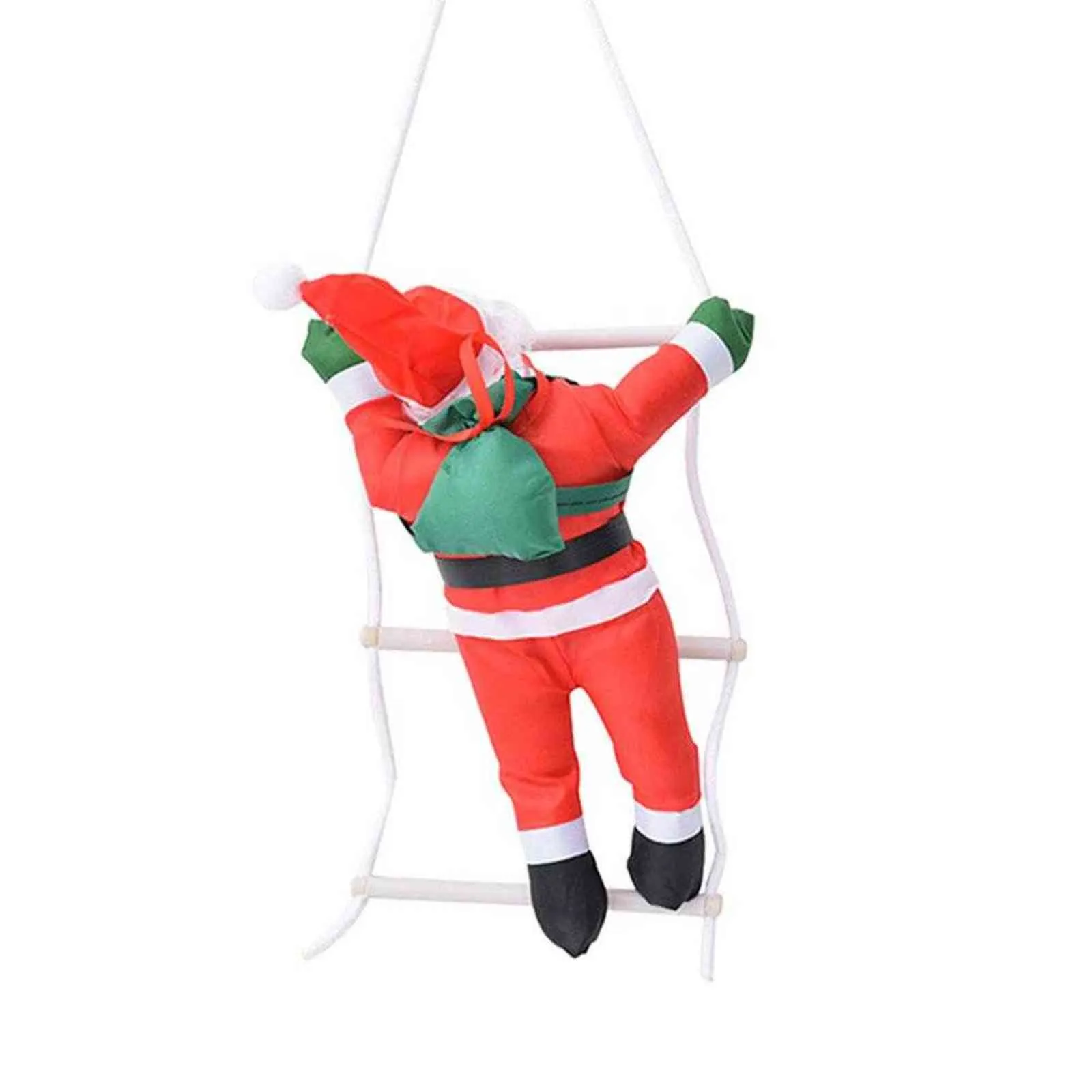 Kerst hanger Santa Claus Opknoping Doll Ladder touw klimmen jaar boom decoratie kerstboom opknoping decor 211104