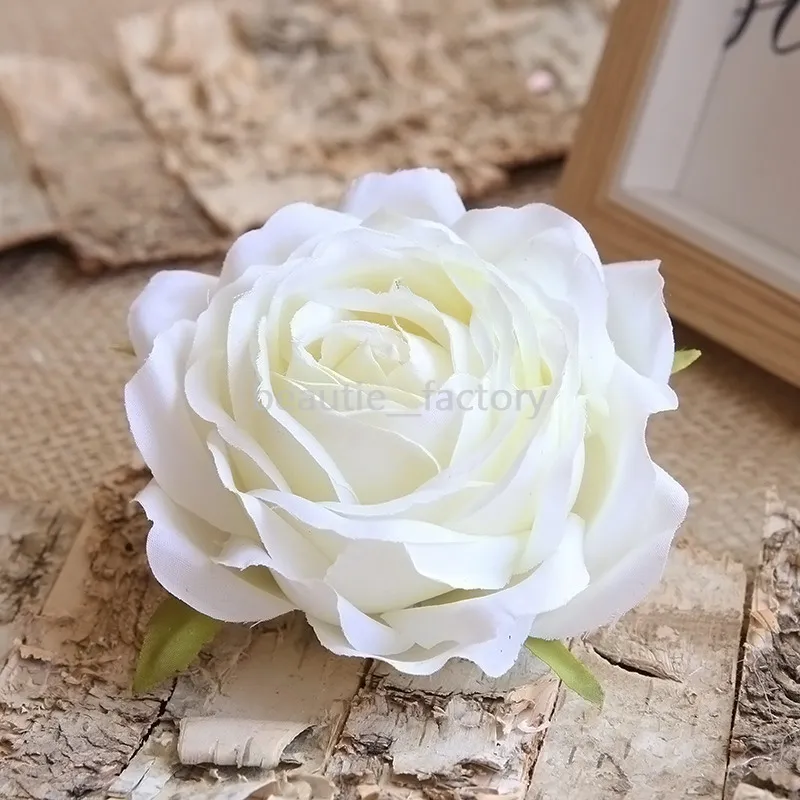 20st 9cm Artificial Multi-Layered Rose Heads Dekorativa blomma Silk Fake Bulk Wedding Flowers Room Home Table Decoration2891