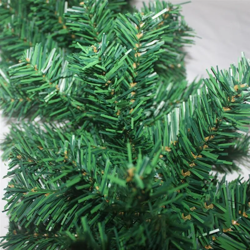 2,7m Pine Christmas Garland Decorativa Decorativa Green Artificial Nasta Tree Rattan Banner Decoração Y201020