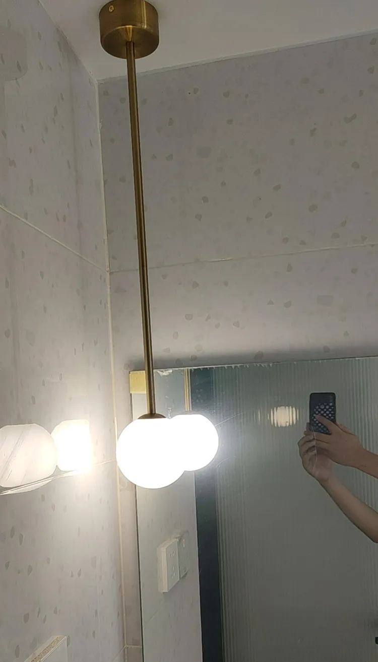 Lámpara de noche de dormitorio simple personalidad nórdica comedor creativo sala de estar barra de bar lámpara de espejo de baño 110-240V276j
