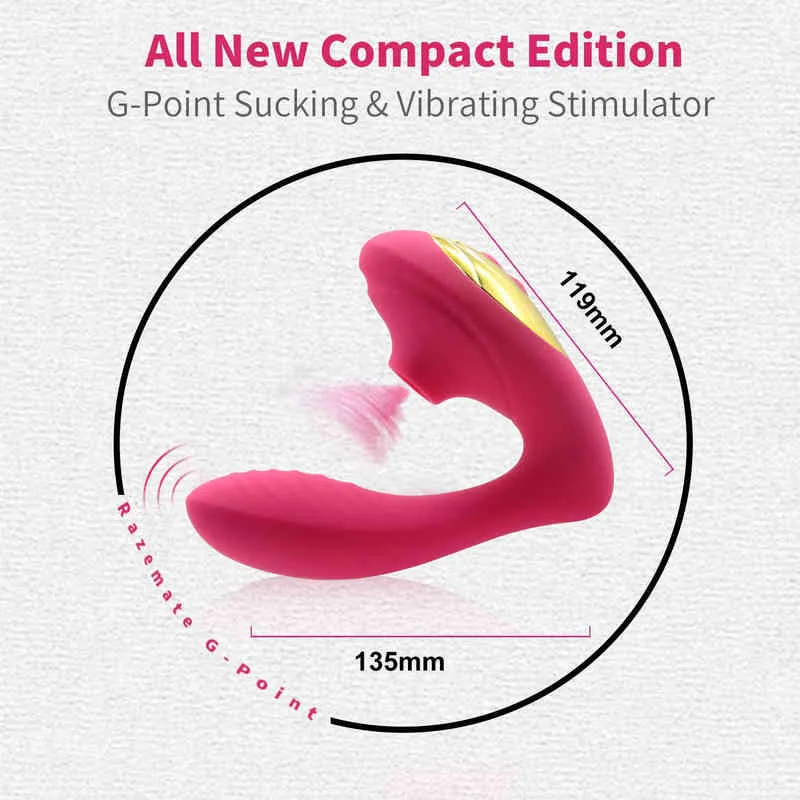 NXY Vibrators Sex Clitoral Zuigen Vibrator G Spot Dildo Clit Stimulator met 10 Zuig- en trillingspatronen Volwassen orgasme Speelgoed voor Dames 1221