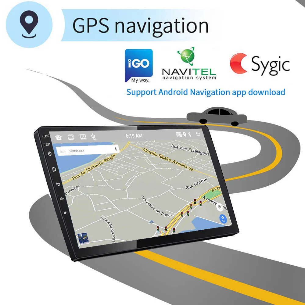 Autoradio 2G 32G Android 11 WIFI GPS AHD Bluetooth récepteur stéréo 7 9 10 1 pouce 2 Din Autoradio lecteur multimédia de voiture 258x