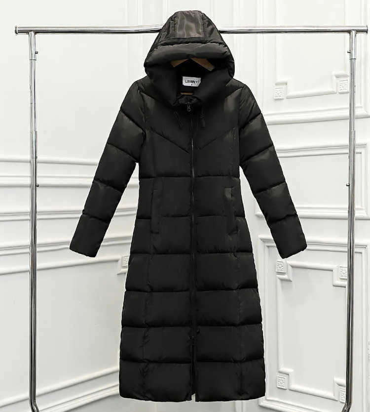 Vente directe plein coréen long manteau de dame épaissi veste rembourrée hiver vers le bas Parka femmes YY1513 211018