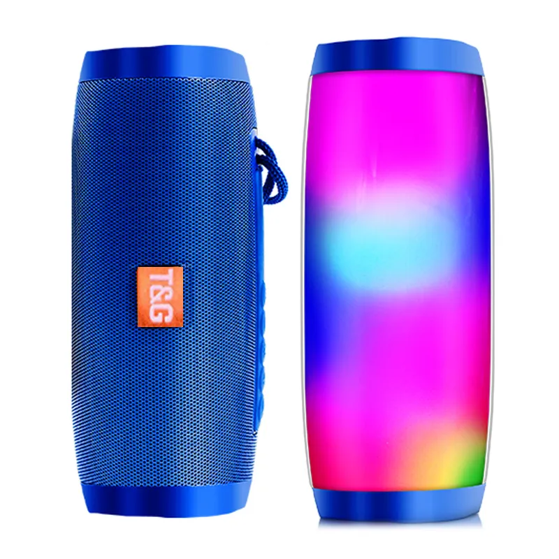 TG157 Haut-parleur Bluetooth avec lumière LED colorée Haut-parleur portable Puissant haut BoomBox Basse extérieure HIFI TF FM Radio 10W Haut-parleur