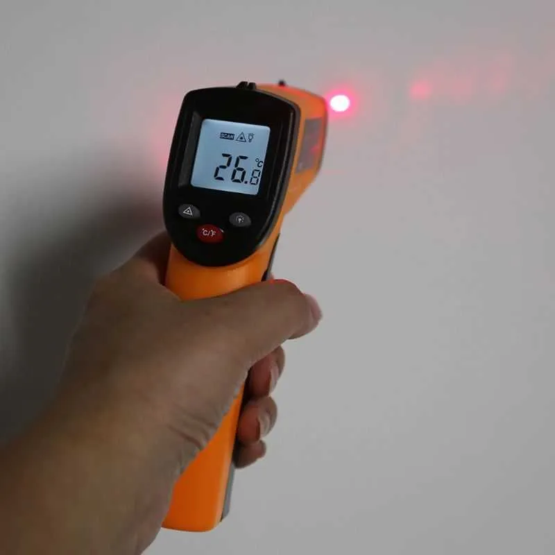 Digital version GM320 infraröd termometer beröringsfri infraröd termometer pyrometer infraröd lasertemperaturpistol -50~380 grader 210719