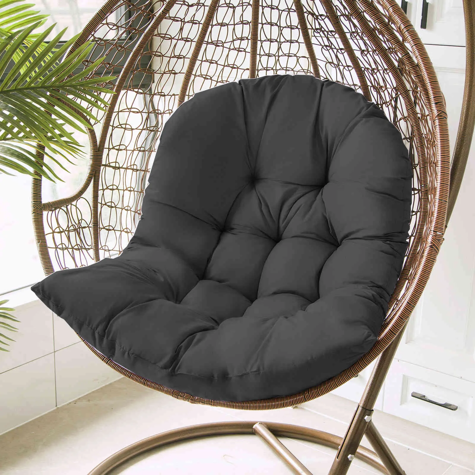 Chaise d'oeuf hamac jardin coussin swing chaise suspendue avec coussin décoratif backrt2188228