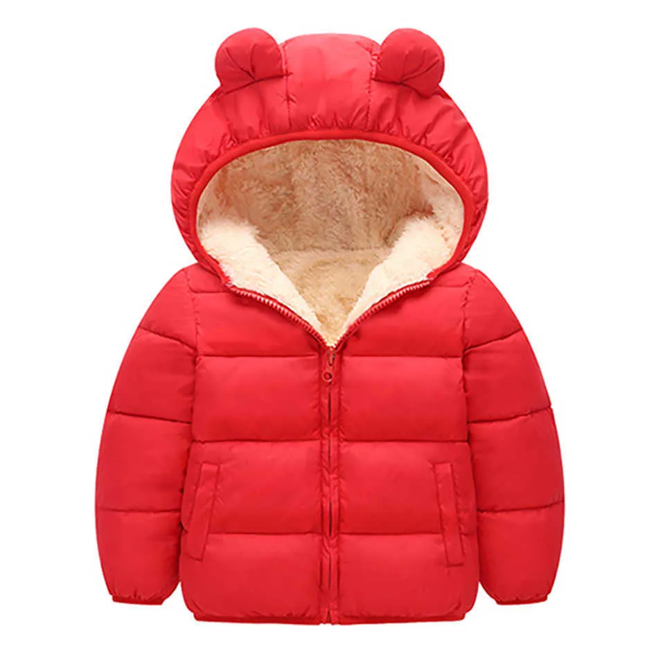 Baby meisjes jas herfst winter voor jas kinderen warme capuchon bovenkleding jongens kinderkleding 210916