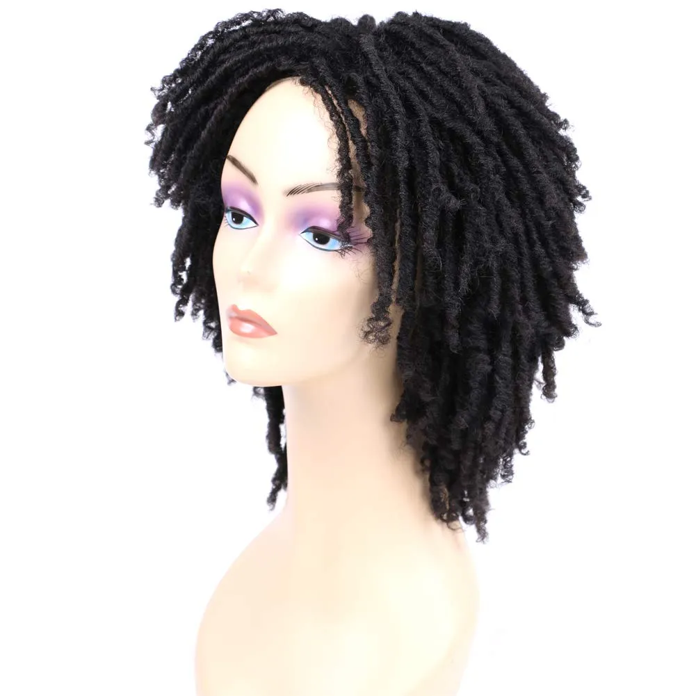 Perruques tressées pour femmes noires Afro courtes perruques bouclées perruques synthétiques à la recherche de perruque tressée torsadée Dreadlock Wigfactory direct