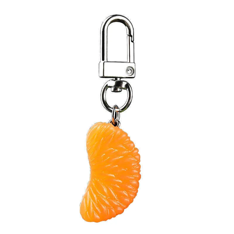 Imitation de mode Fruit Chain d'orange Strawberry Key Ring Femme Bijoux Carton Carton Car Sac à main chaînes G1019