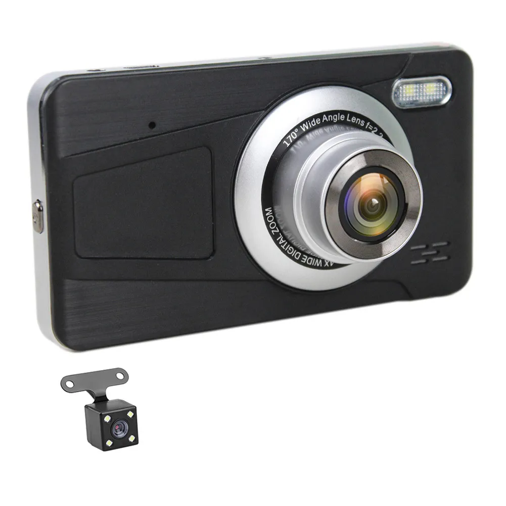 Dash Cam Car DVR Telecamera da 4 pollici Full HD 1080P Drive Videoregistratore Registratore Cruscotto automatico Dual Dashcam DVR Box