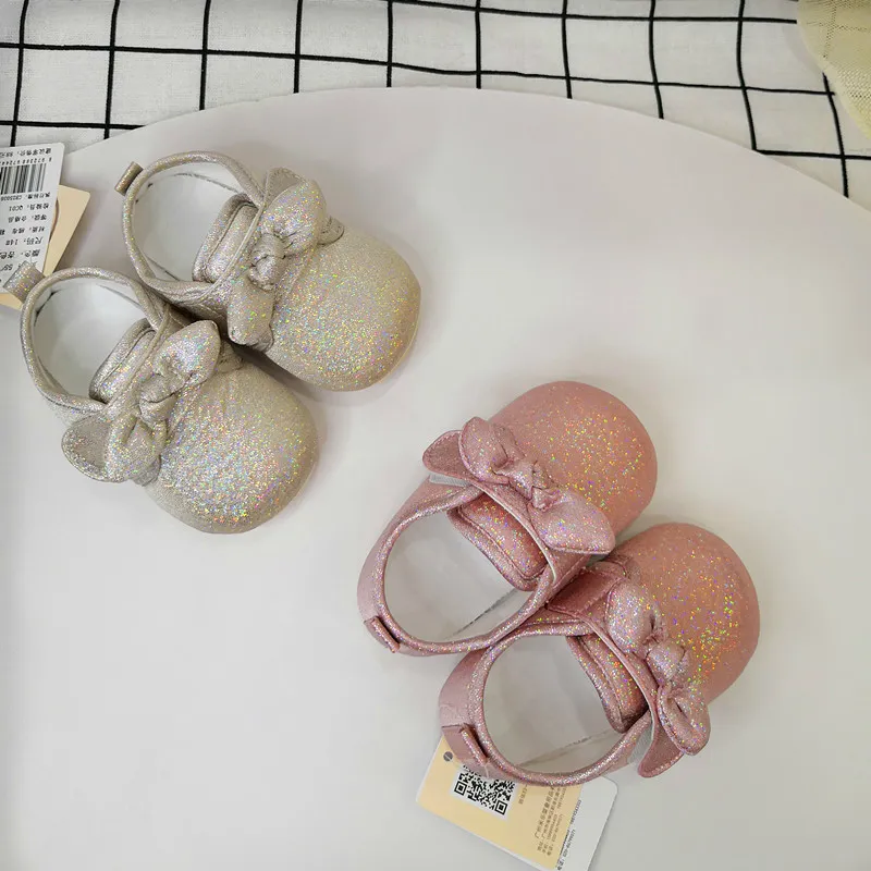 6-15 mois bébé enfant en bas âge à semelle souple fille décontractée mode princesse chaussures en tissu antidérapant, printemps et automne 210315