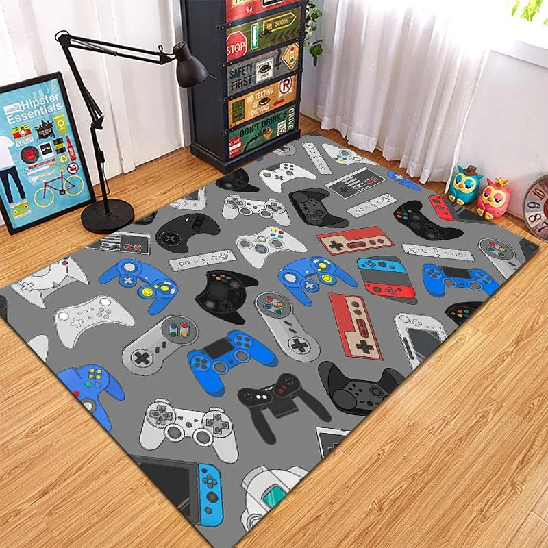 Tapetes 2021 Cartoon Tapete Gamer Área Tapetes Anti-Slip Lavável para Sala de estar Estudo Quarto Kid Jogando Chão Mat301P