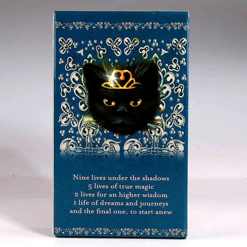 Black Cats Tarot Cards Prisma версия Tarotcard игра 78 с руководством Джинги по английскому, испанскому, французскому, итальянскому, Salemjc3