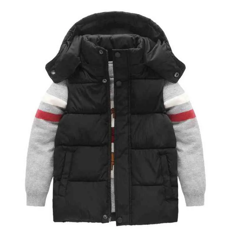 Mädchen Jungen Kapuzenwesten Kinder Schulkleidung Eltern-Kind-Kleidung Winter Baby Kinder Weste Oberbekleidung Warme Jacke 211203