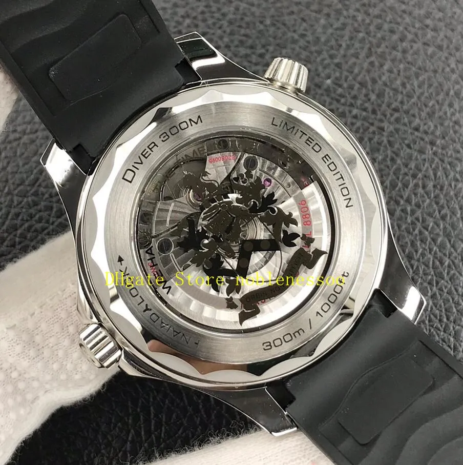 Super vs Factory Cal 8806 Automatyczny ruch zegarek 42 mm Black Black Ceramic Bezel 300M 007 Limited Edition Sapphire GLAS313Z