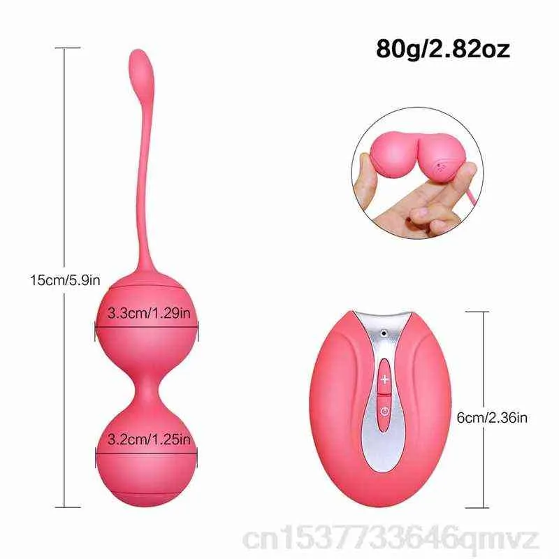 Oeufs Sex Toy pour Femmes Couples Vibrant Télécommande Kegel Ball Exercice Serré Vaginal Geisha Ben Wa s Dual Vibrator 1124