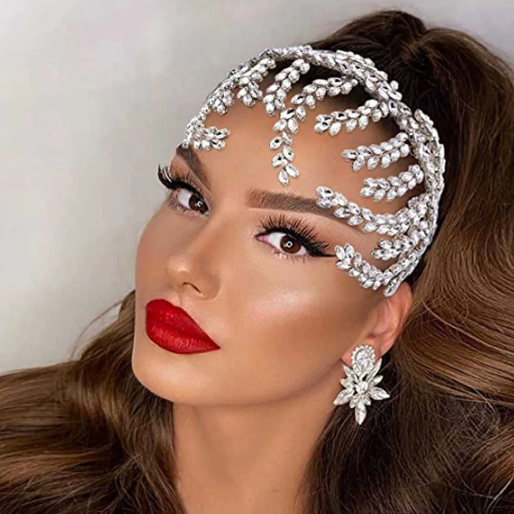 Mode ornamenten volledige zirkoon hoofdband bruiloft bruids haaraccessoires elegante blad hoofdband Crown CZ haar wijnstok bruid hoofddeksels x0726