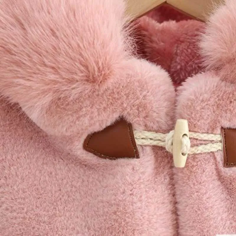 Bébé fille creux fausse fourrure hivernal bébé enfant enfant princesse princesse cape casse fourrure cols provins de baby vêtements chauds 18y 2109026173747