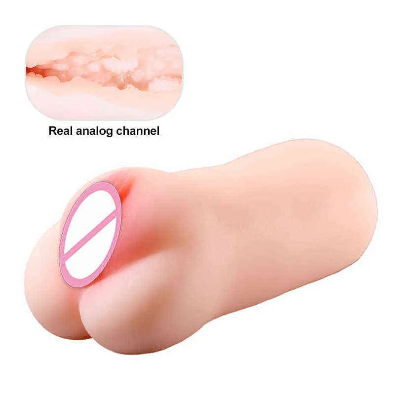 NXY Sex Masturbators Male Masturbator Toys Realistic Vagina Anal Blowjob Masturbation Cup for Men Machine Adult Products 220127