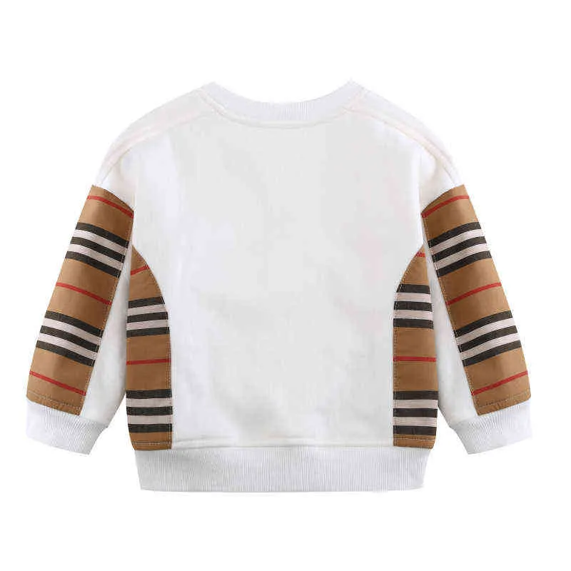 Bebé niñas niños sudaderas moda rayas Otoño Invierno manga larga Tops camisas algodón niños ropa 220115