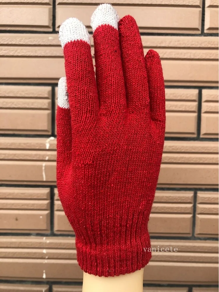 Hommes Femmes Gants à doigts fendus chauds et épaissis en automne et en hiver Gants à écran tactile tricotés de couleur unie à cinq doigts Autre Maison T2I52965