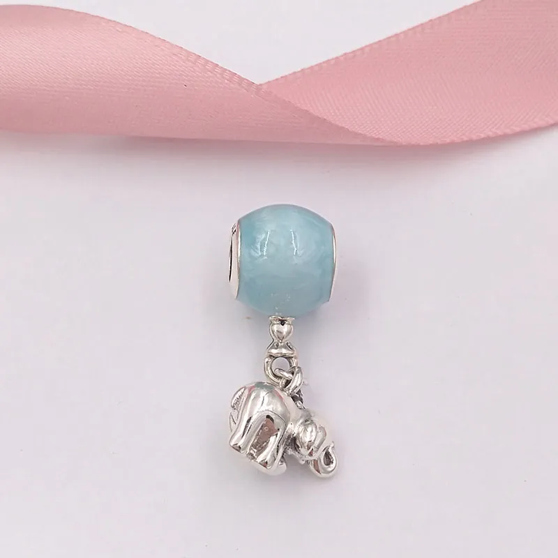 Halloween-Schmuckherstellungsset ELEFANT BLAUER BALLON Charms Pandora 925 Silber Armband für Damen Herren Kette Spacer PerlenketteMutter der Braut Geschenke 797239EN169