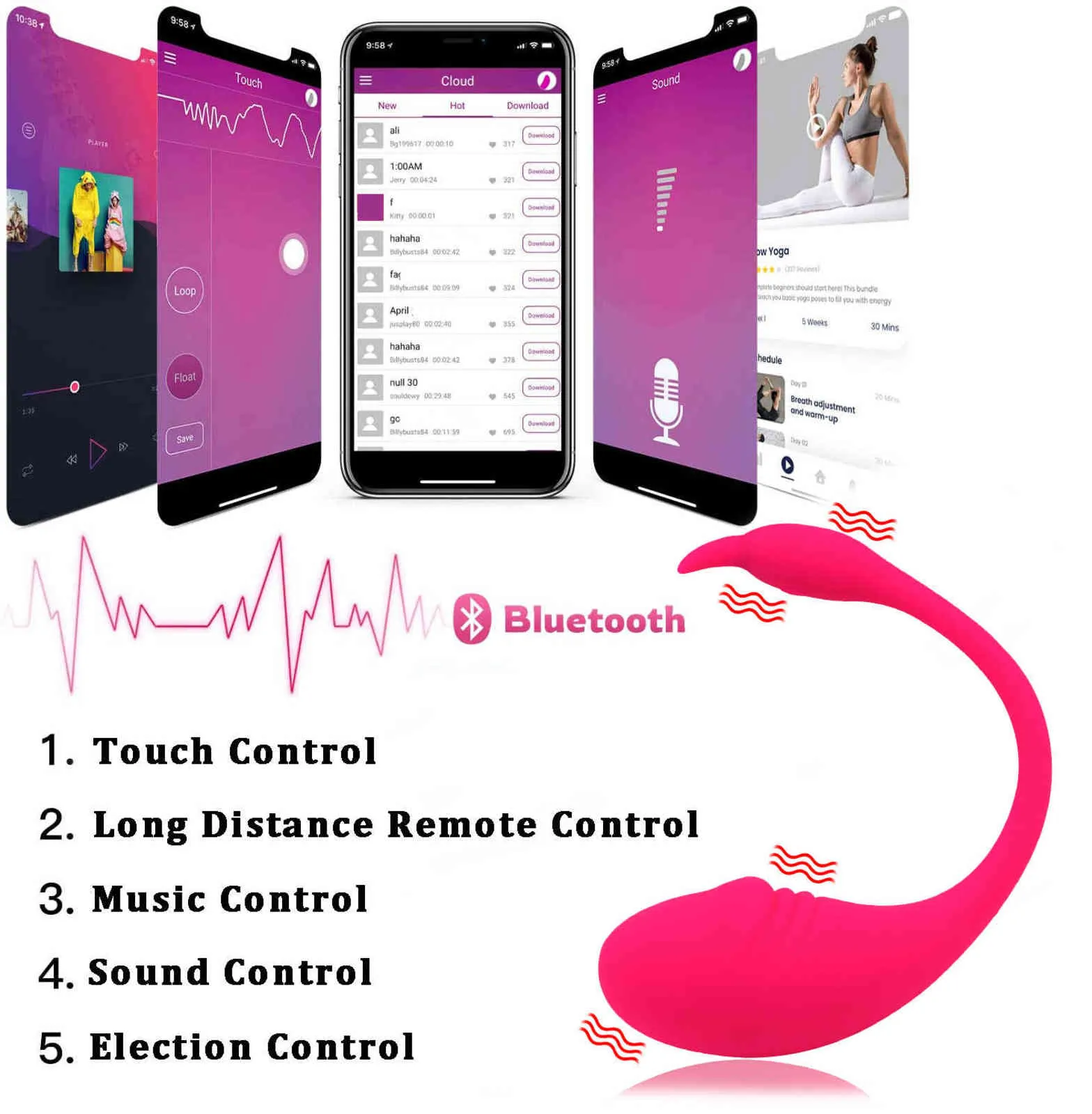 NXY vibrateurs nouveau Bluetooth pour les femmes sans fil APP télécommande gode femme vibrateur longue Distance vibrant oeuf Sex Toys 1119