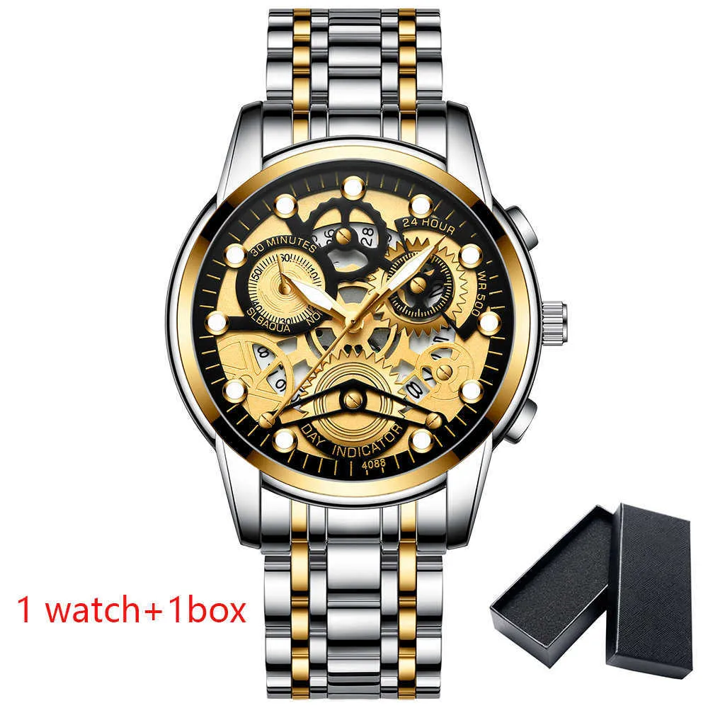 Смотреть мужские скелетные автоматические кварцевые часы золотой скелет винтажный мужчина сторожевые часы для мужчин x0625