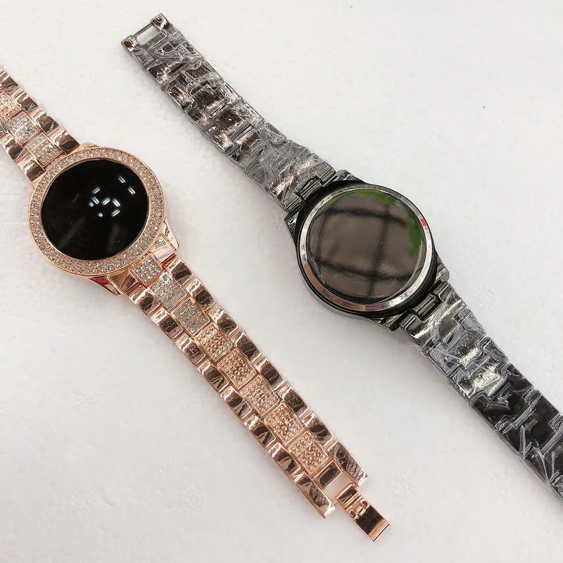 Relojes LED con tacto de diamante para mujer, moda resistente al agua, reloj de pareja para mujer, pantalla única, el regalo más especial, mermelada tangan peremp251i