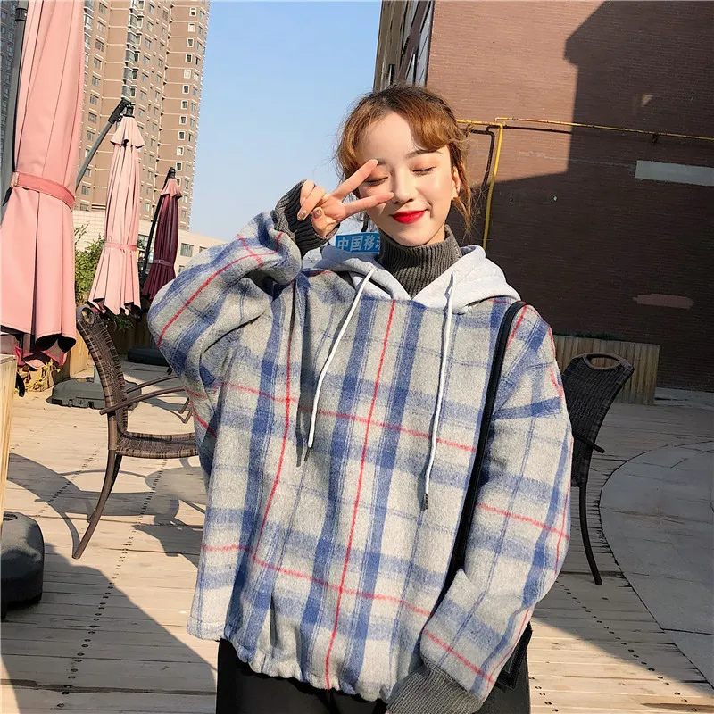 Hoodies Tişörtü Kapşonlu Harajuku Vintage Kazaklar Kadın Giysileri Para Albümü Evi Üst Giyim Sıcak Yüksek Yaka Ceket Kış T200904