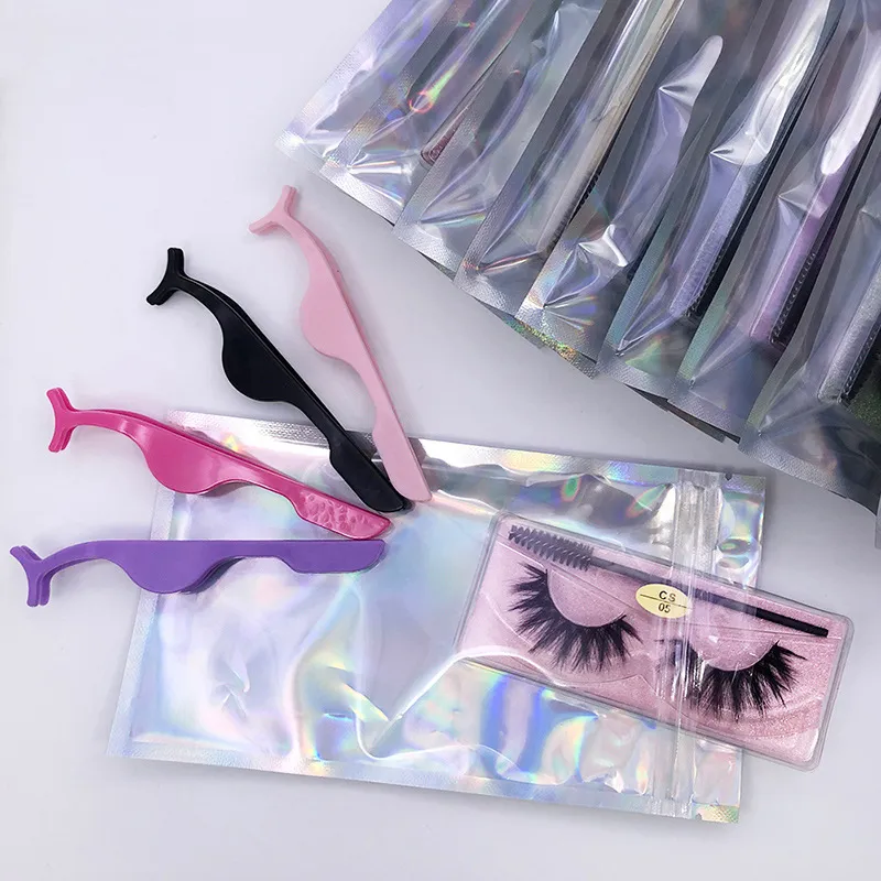 3D False Eyelashes Color Set Thick Style European and American Eyelash Tweezers Lash Brush In Retail Bag4183316