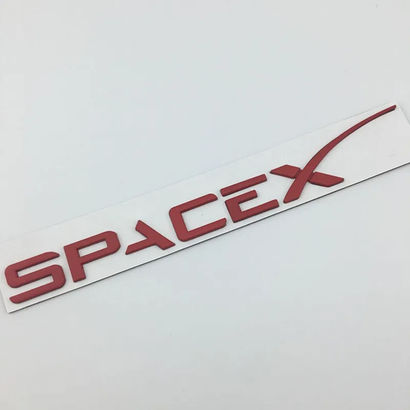 Эмблема 3D Металлическая автомобиль Эмблема для Tesla Model 3 S x Roadster Letter SpaceX Car Fender Side Stick