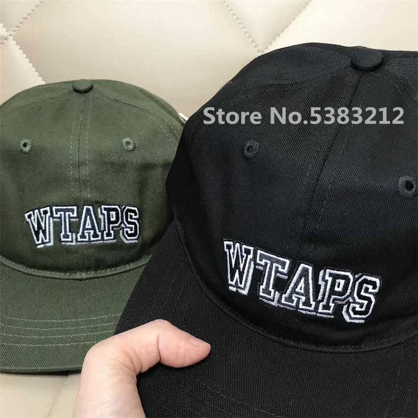 WTAPS Embroidery Flat Brim Baseball Cap Men Women Dad Hat Hip Hop Trucker Caps Golf Outdoor Adjustable Harajuku Visors 2107267050830