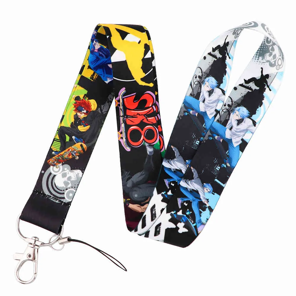 10 teile / los J2809 Cartoon Keychain Zubehör Infinite Skateboard Handy ID Abzeichen Halter Keys Riemen Hals Lanyard Kamera