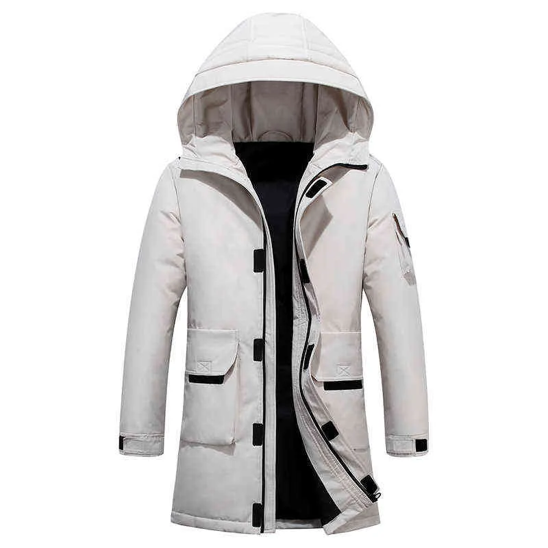 KUYOMENS Hommes Blanc Duvet de Canard Veste À Capuche Épaisse Puffer Veste Manteau Mâle Casual Haute Qualité Pardessus Thermique Hiver Parka Hommes G1115