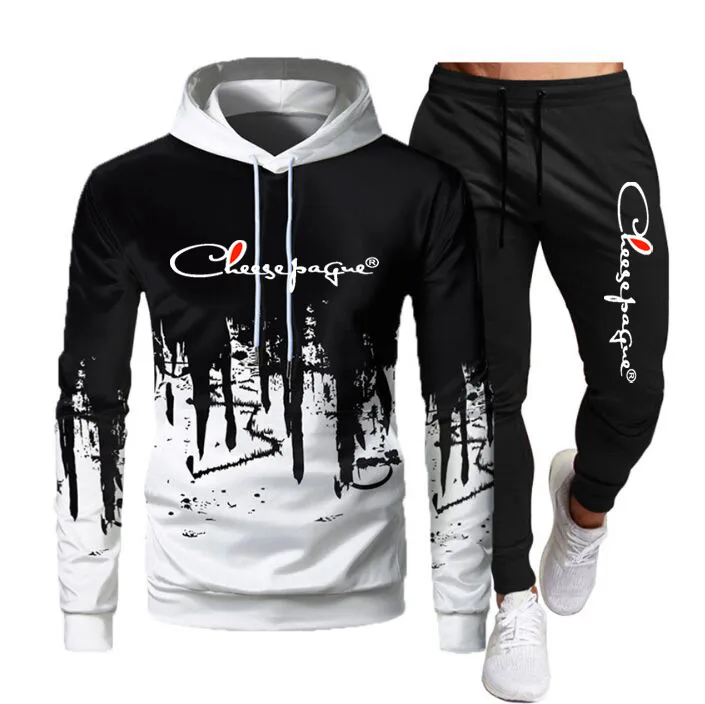 cotton sale men/women Brand tracksuit hoodies + pants for autumn winter winter streetwear matching sets sweatershirts sweatpants S-3XL