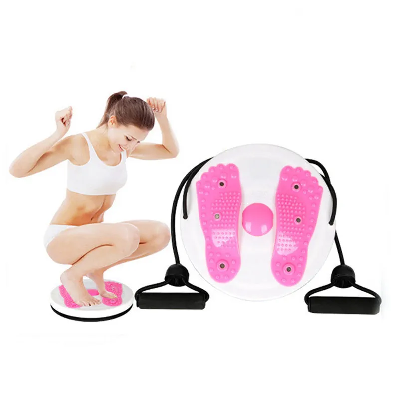 Twist Boards Ginnico Foot Massage Training Torsion Disc Board Balance Pull Rope Vita Expander Bande Yoga Fitness Attrezzatura da palestra Draaischijf Ab Trainer Giradischi