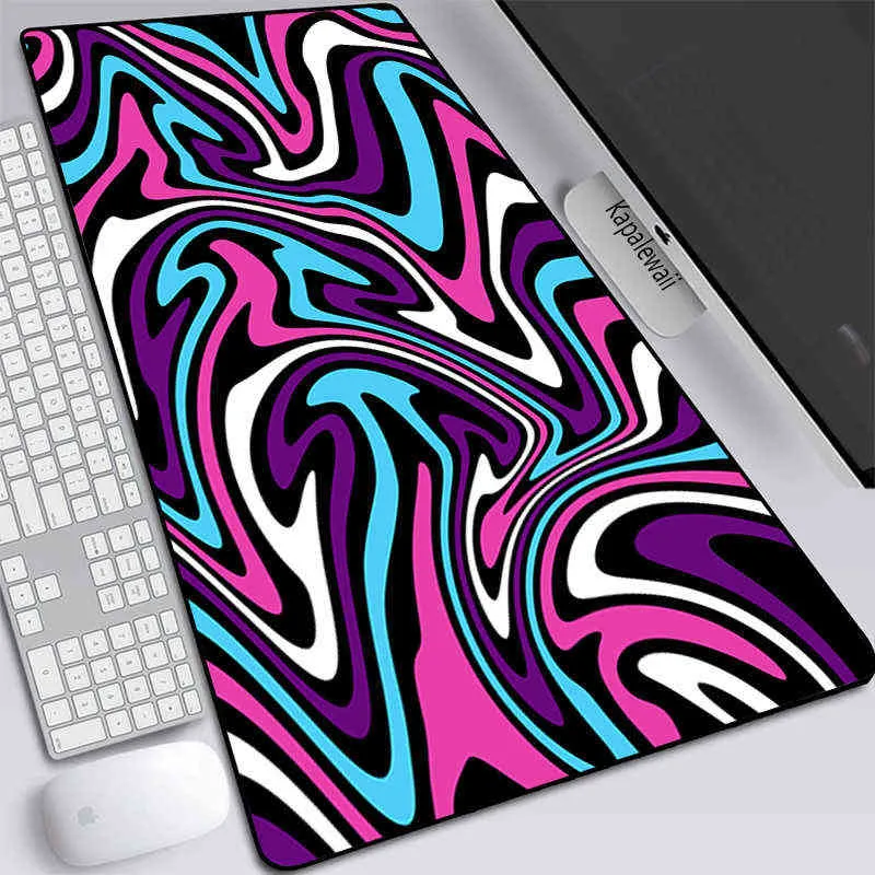 Strata flytande spel Musmatta Mousepad Gamer Desk Mat XXL Tangentbord Stor matta Datoryta för tillbehör Ped Mauspad G220304