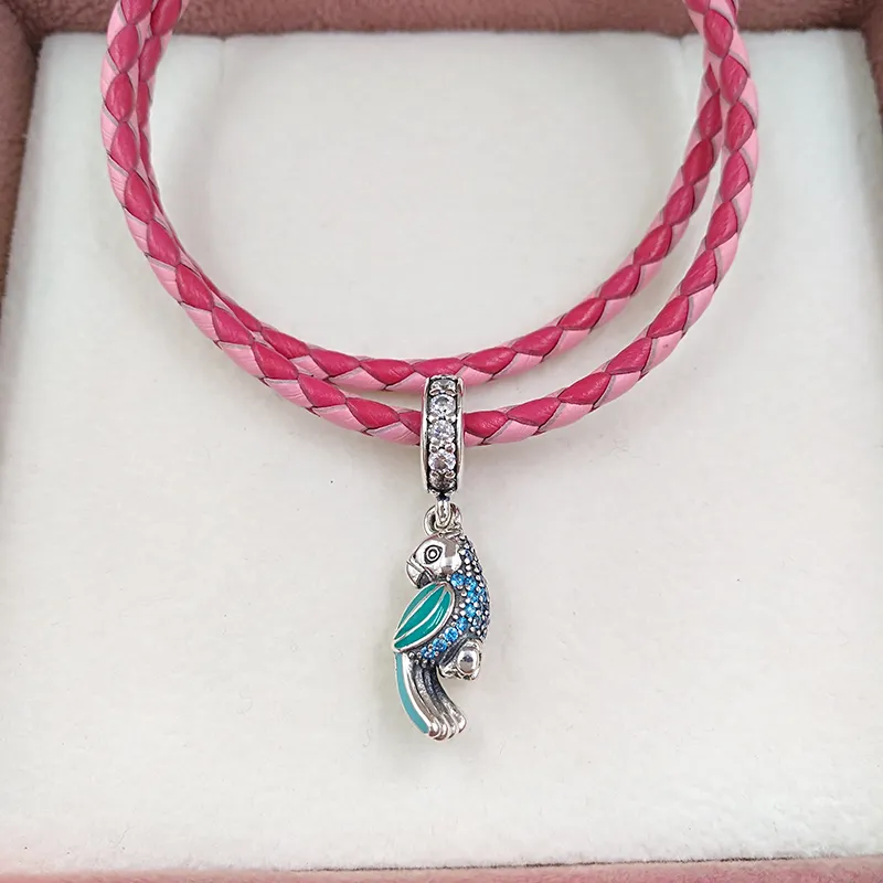DIY charms för septum smycken gör leveranser tropisk papegoja charm pandora silver armband kvinnor armband kedja pärla hängsmycke halsband mamma dag gåva 791903enmx