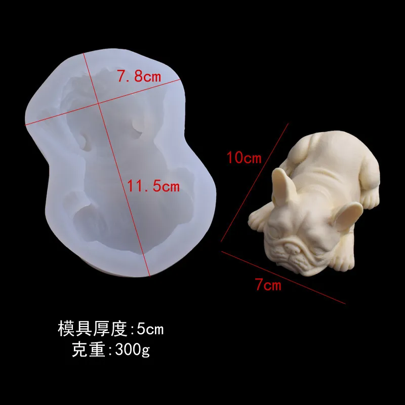 3d милый милый милый собаки мусс торт плесень бульдог мороженог силиконовый выпечка Gumpaste Tools Dessert Flom для украшения торта K699 210226334026