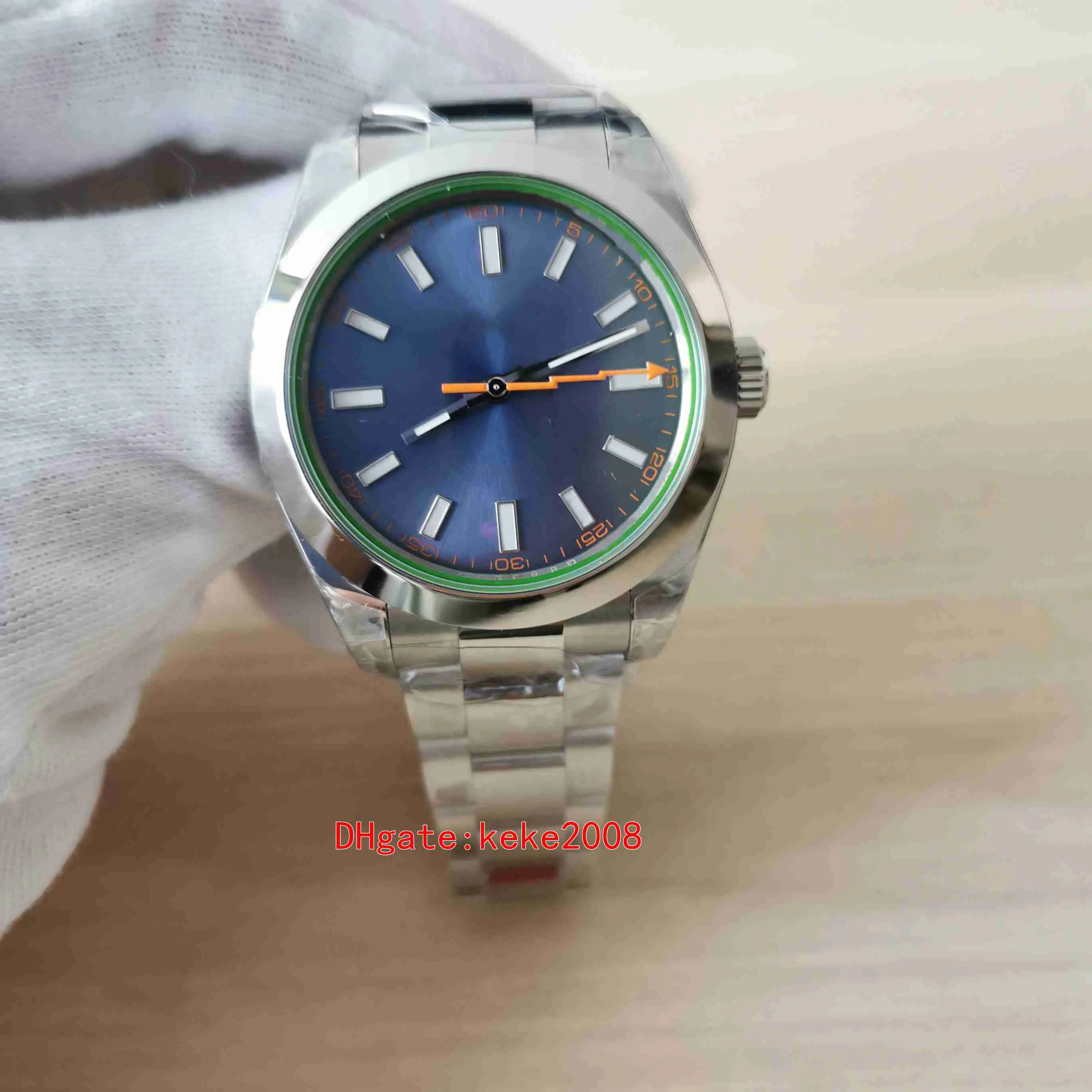 Najwyższej jakości BP Mężczyźni zegarki 2813 Ruch 40 mm 116400 Sapphire 316L ze stali nierdzewnej niebieski wybór niebieski luminescencyjny mechaniczny automatyczny 234T
