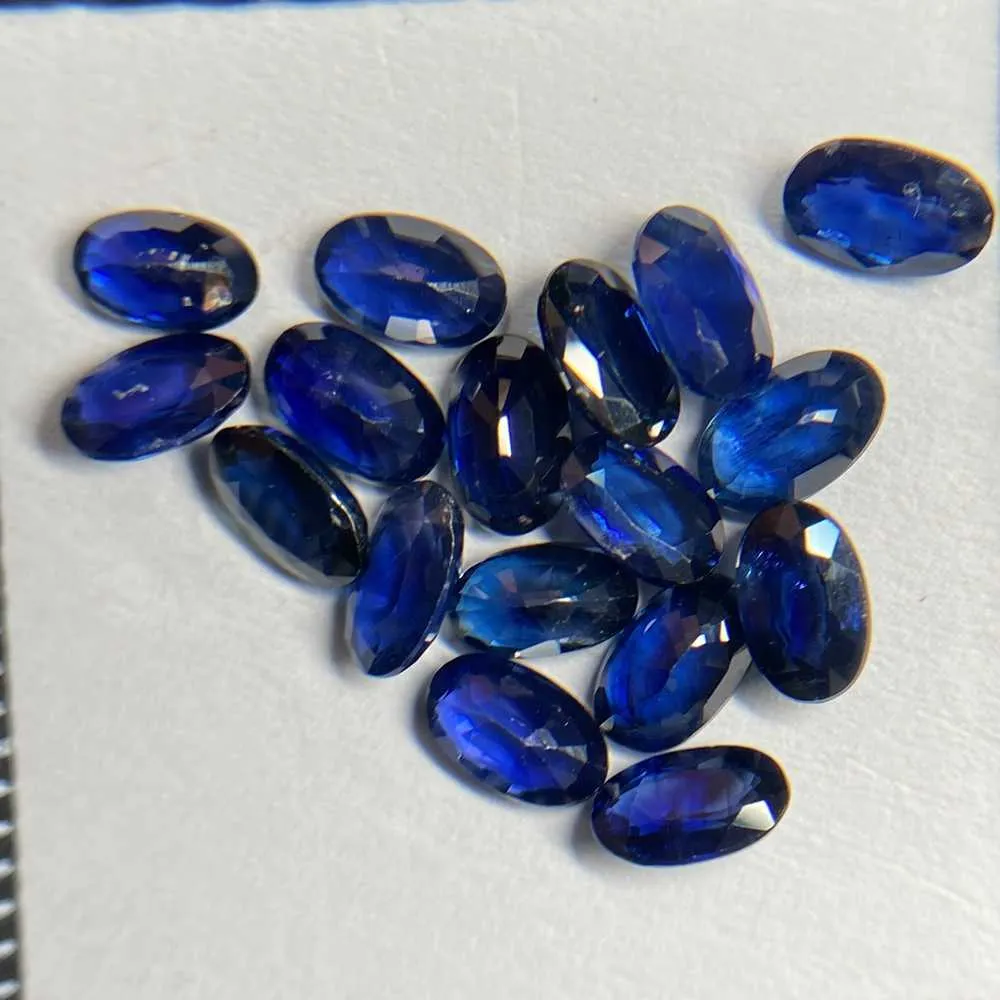 Meisidian A taglio ovale di qualità 4x6 mm 0,5 carati 100% pietra preziosa zaffiro blu naturale H1015