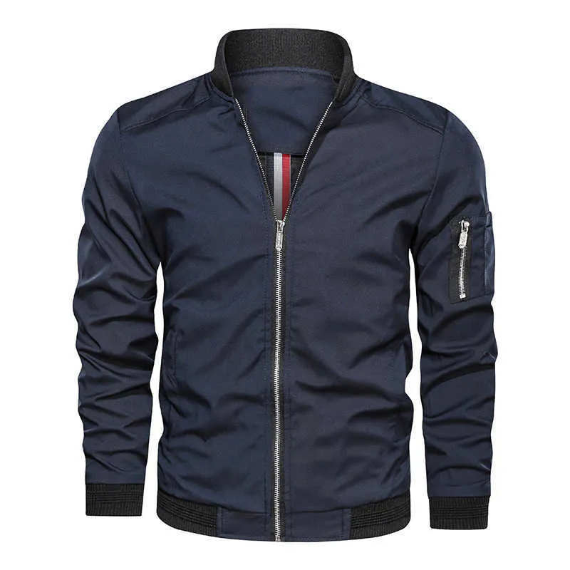 Men Bomber Jacket Thin Slim Baseball Jacket Long Sleeve S Windbreaker Zipper Windbreaker Jacket Male Outwear Brand Clothing 6XL 210923