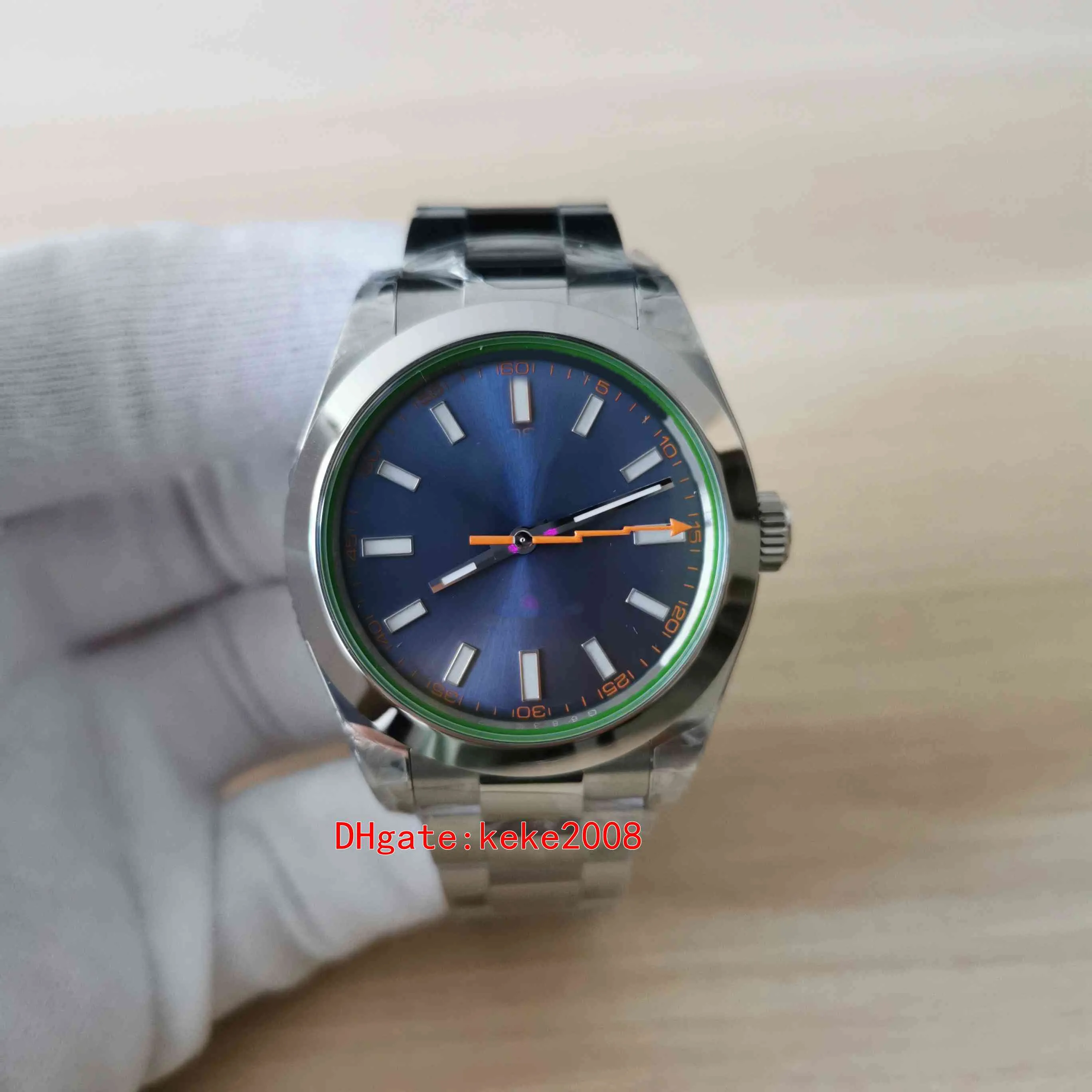 Najwyższej jakości BP Mężczyźni zegarki 2813 Ruch 40 mm 116400 Sapphire 316L ze stali nierdzewnej niebieski wybór niebieski luminescencyjny mechaniczny automatyczny 234T