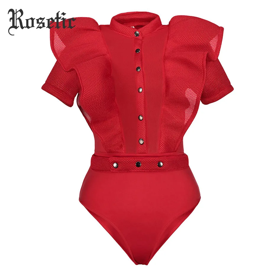 Rosetic Black Monos para mujeres Gótico Combinaison Femme Sexy Body Mujeres Una pieza Malla Body Ropa para mujer Romper 210306