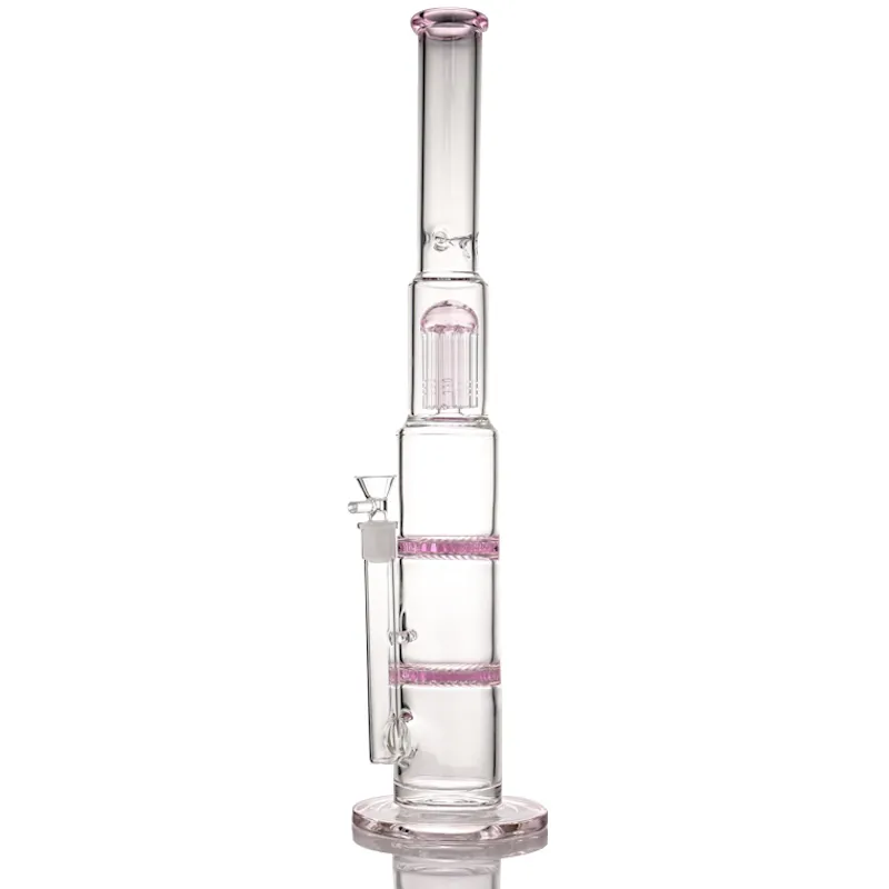 A nido d'ape narghilè Bong Clear Glay Glay Catcher Doppio a nido d'ape a nido d'ape 8 bracci percolatore tubo dell'acqua DAB Rig Pan Ittiglie con giunto da 14 mm